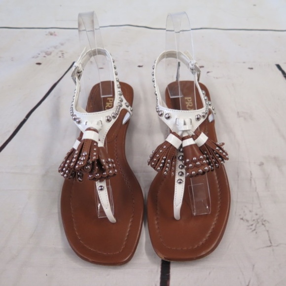 Prada Shoes - Prada Studded Tassel Sandal